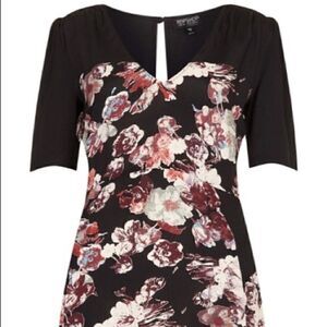 Topshop black floral dress size 6 US